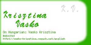 krisztina vasko business card